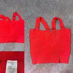 Red Bandage Crop top size large